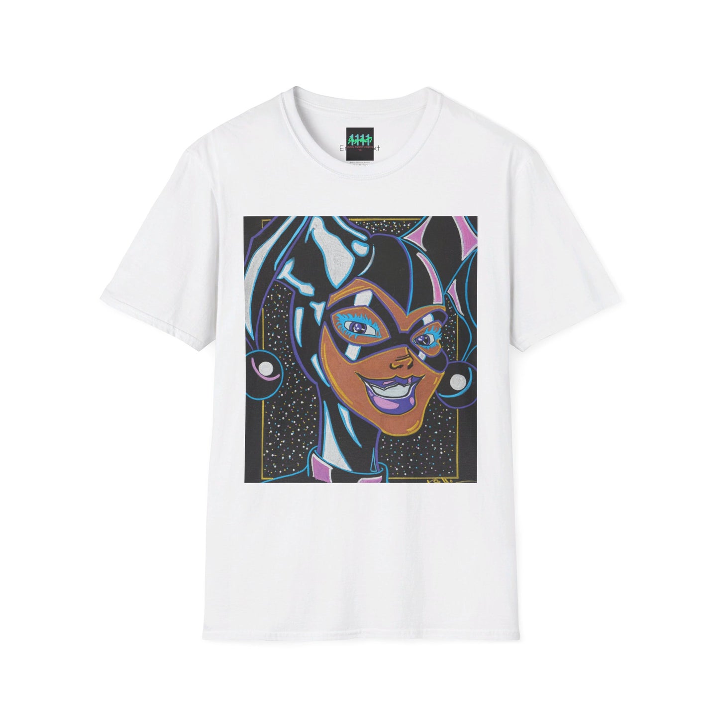 Black Harley Quinn Painting by JozArtT1111 Unisex Softstyle T-Shirt - Divinely Inspired Creations by JozArtT1111