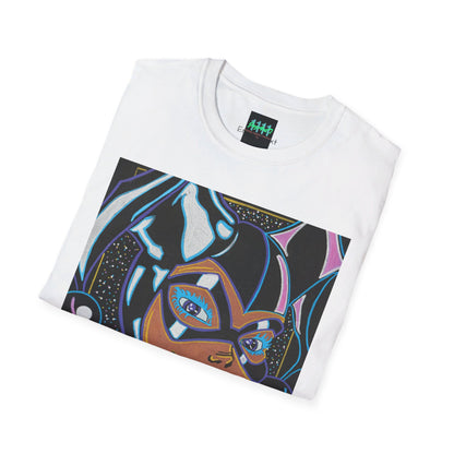 Black Harley Quinn Painting by JozArtT1111 Unisex Softstyle T-Shirt - Divinely Inspired Creations by JozArtT1111