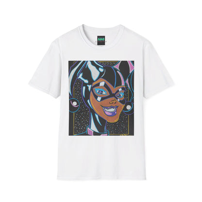 Black Harley Quinn Painting by JozArtT1111 Unisex Softstyle T-Shirt - Divinely Inspired Creations by JozArtT1111