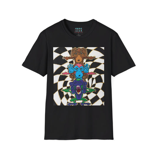 See Hear Say Monkey T Art by JozArtT1111 Unisex Softstyle T-Shirt - Divinely Inspired Creations by JozArtT1111