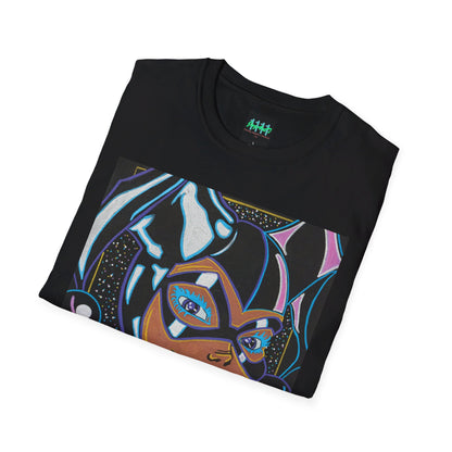 Black Harley Quinn Painting by JozArtT1111 Unisex Softstyle T-Shirt - Divinely Inspired Creations by JozArtT1111